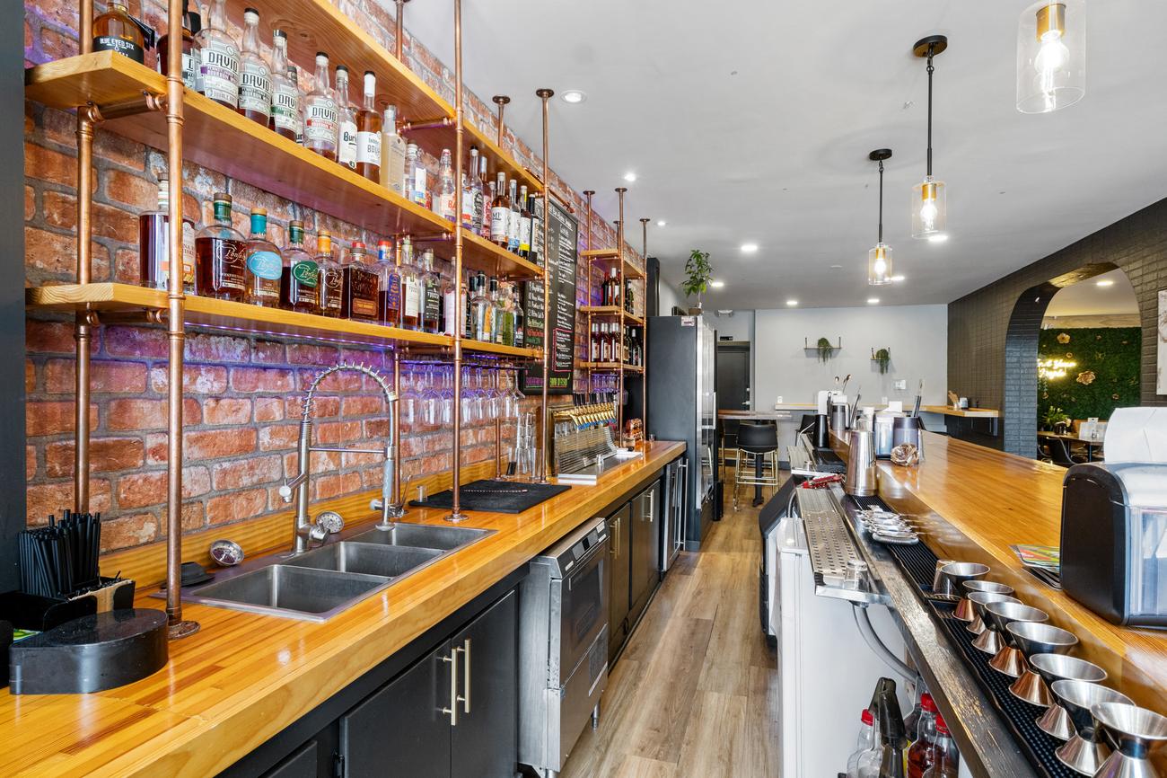 Behind the bar